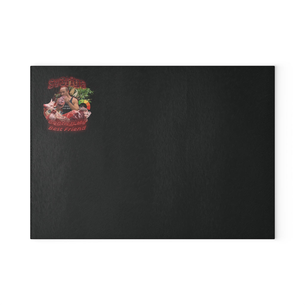 Primal goatis cutting board glass